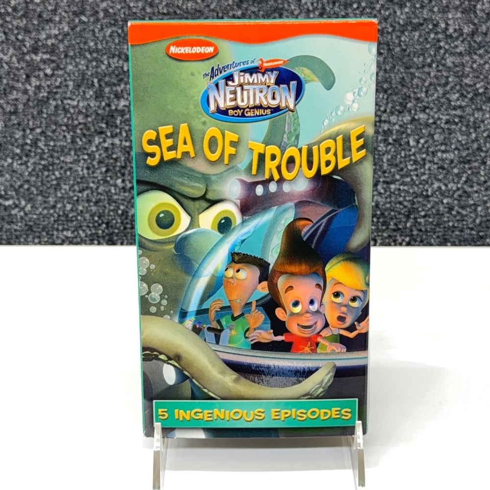 Jimmy Neutron Boy Genius Sea of Trouble VHS 2003 Nickelodeon Paramount 862653